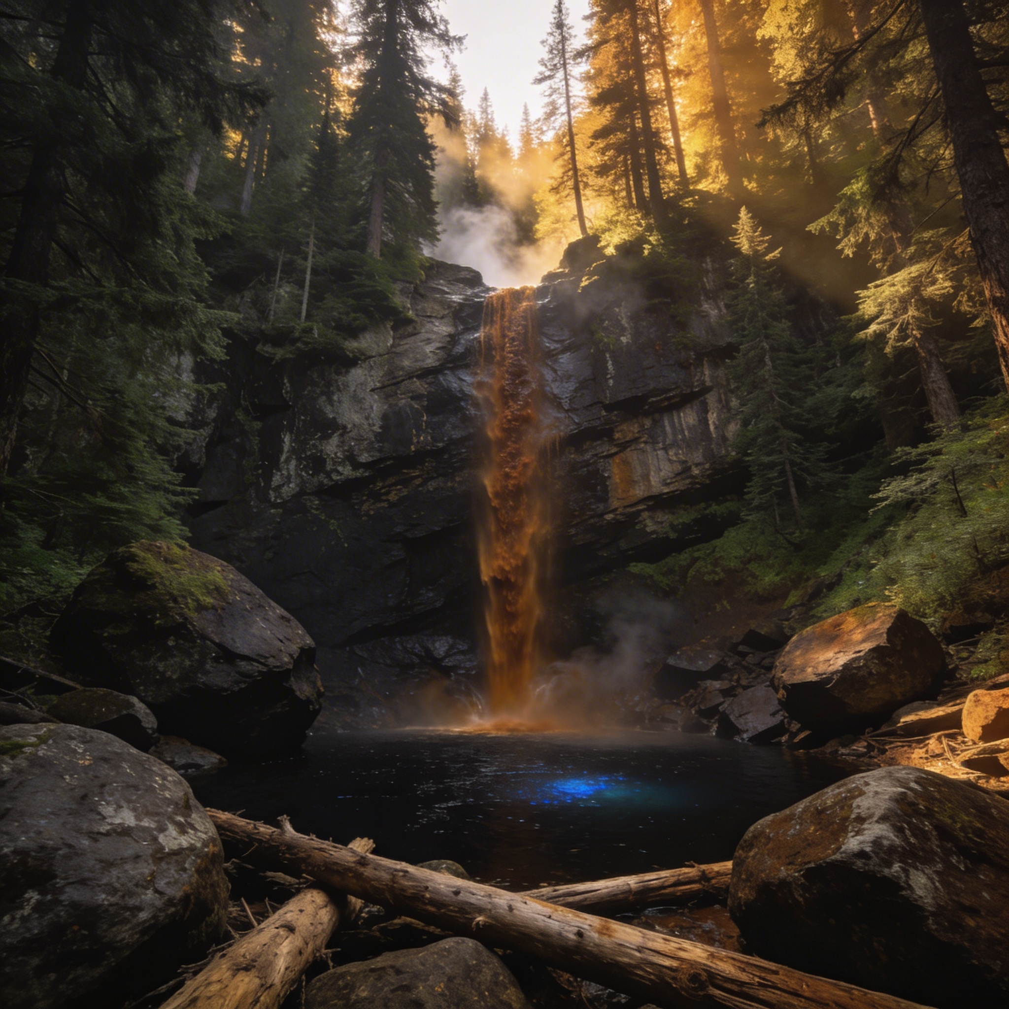 Водопад Белые Мосты (Юканкоски) высотой 18 метров в глухой тайге